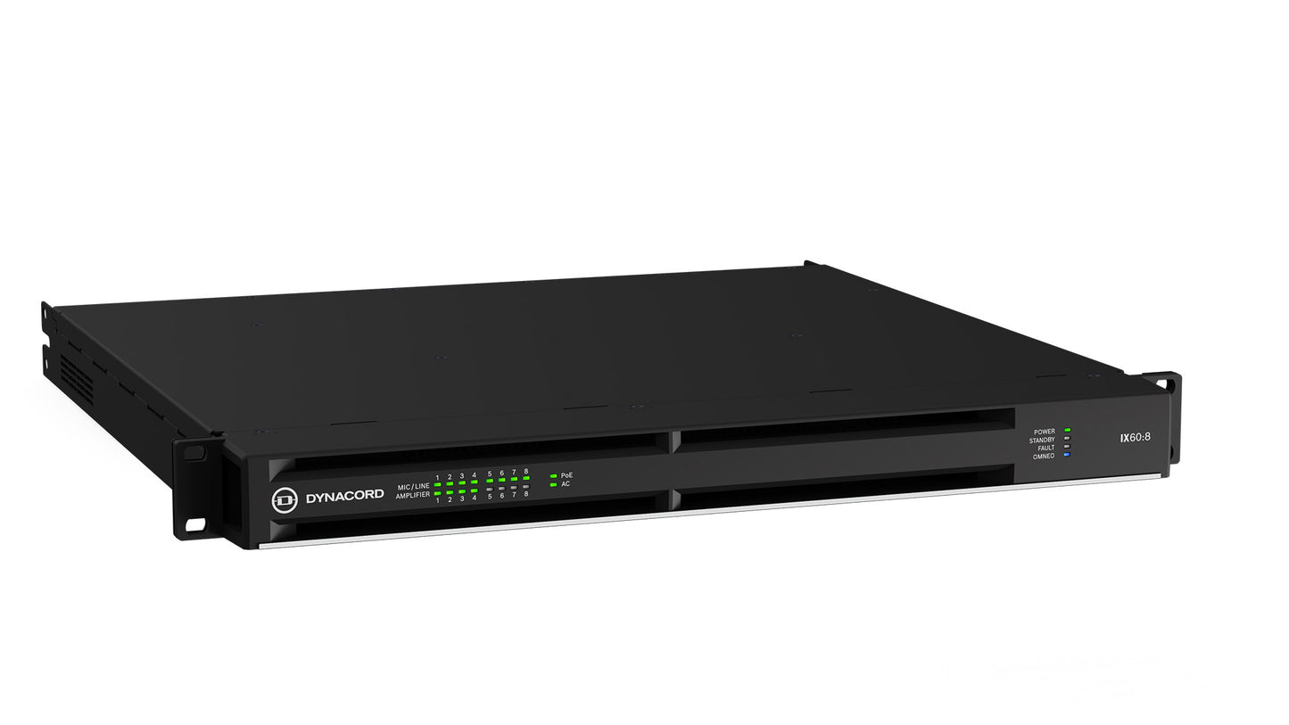 Dynacord IX Networked DSP Amplifier With Dante | 6 kW | 8-Channel