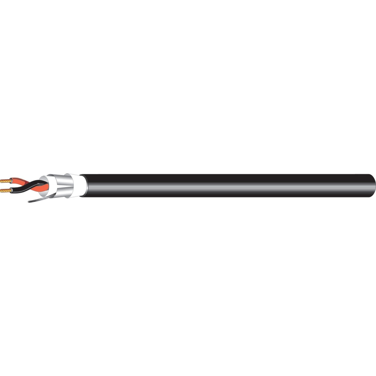 West Penn AQC293GY0500 18 AWG 2-Conductor Shielded Aquaseal Cable