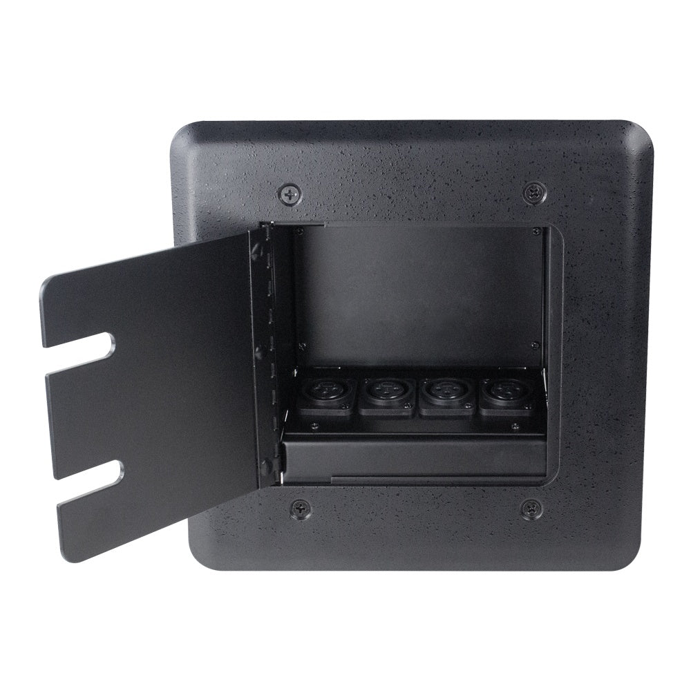 AtlasIED FB4-XLRF 4-Port XLR Floor Box for Stage Mic Inputs