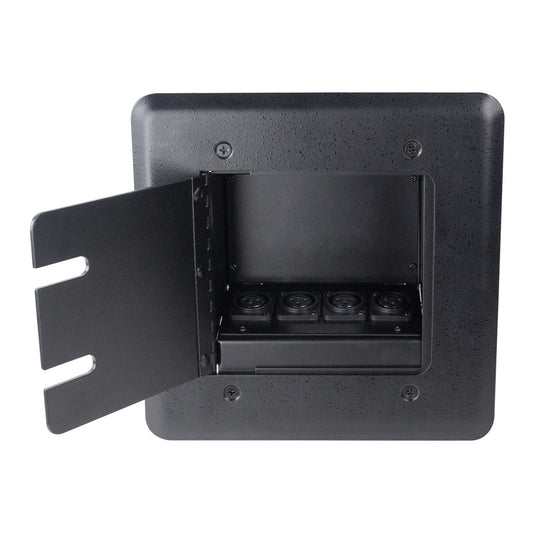 AtlasIED FB4-XLRF 4-Port XLR Floor Box for Stage Mic Inputs