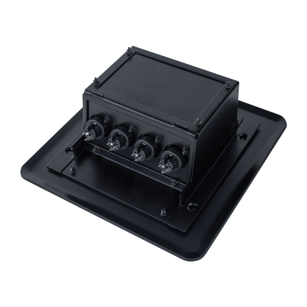AtlasIED FB4-XLRF 4-Port XLR Floor Box for Stage Mic Inputs