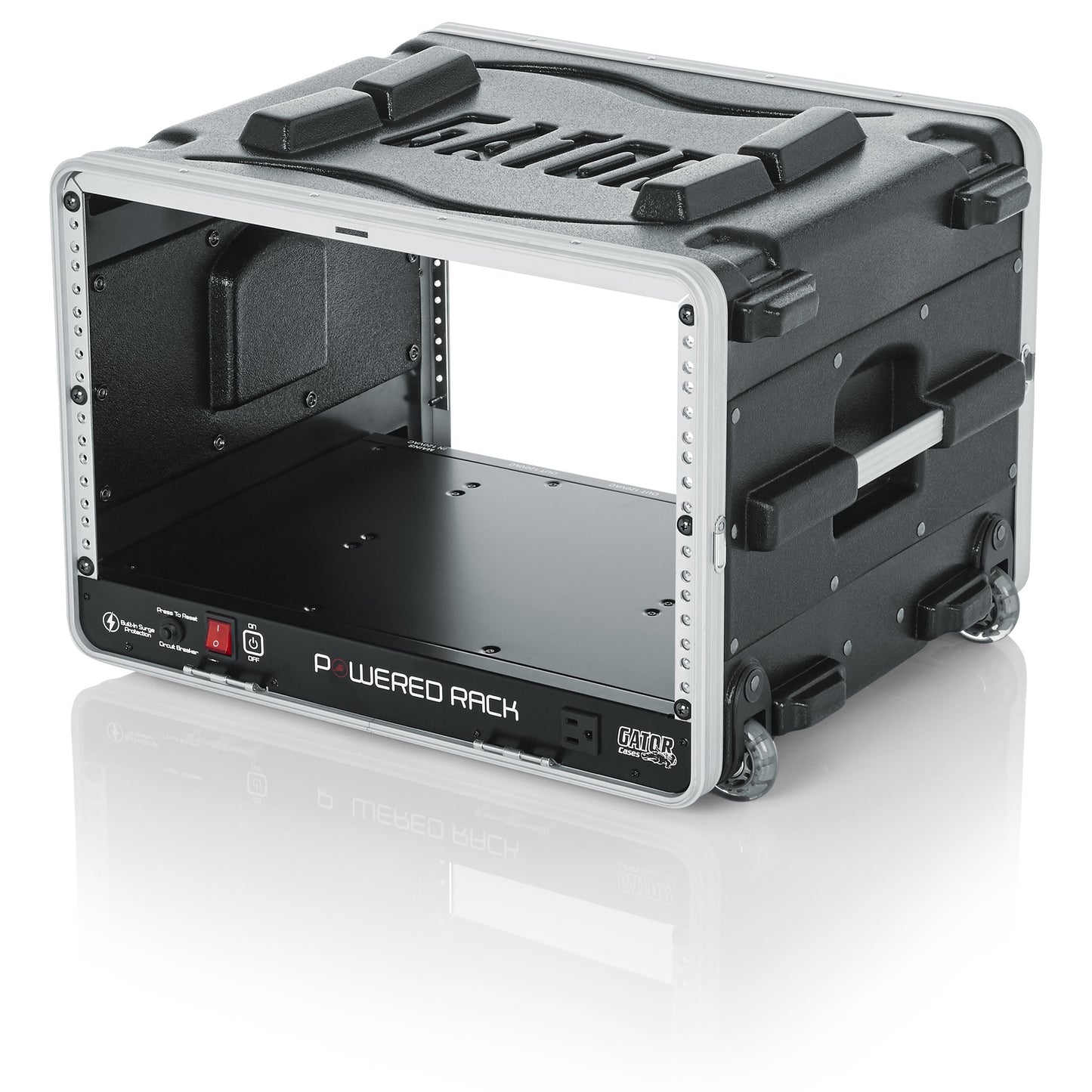 Gator GRR-6PL-US Powered Rolling Rack Case | 6U