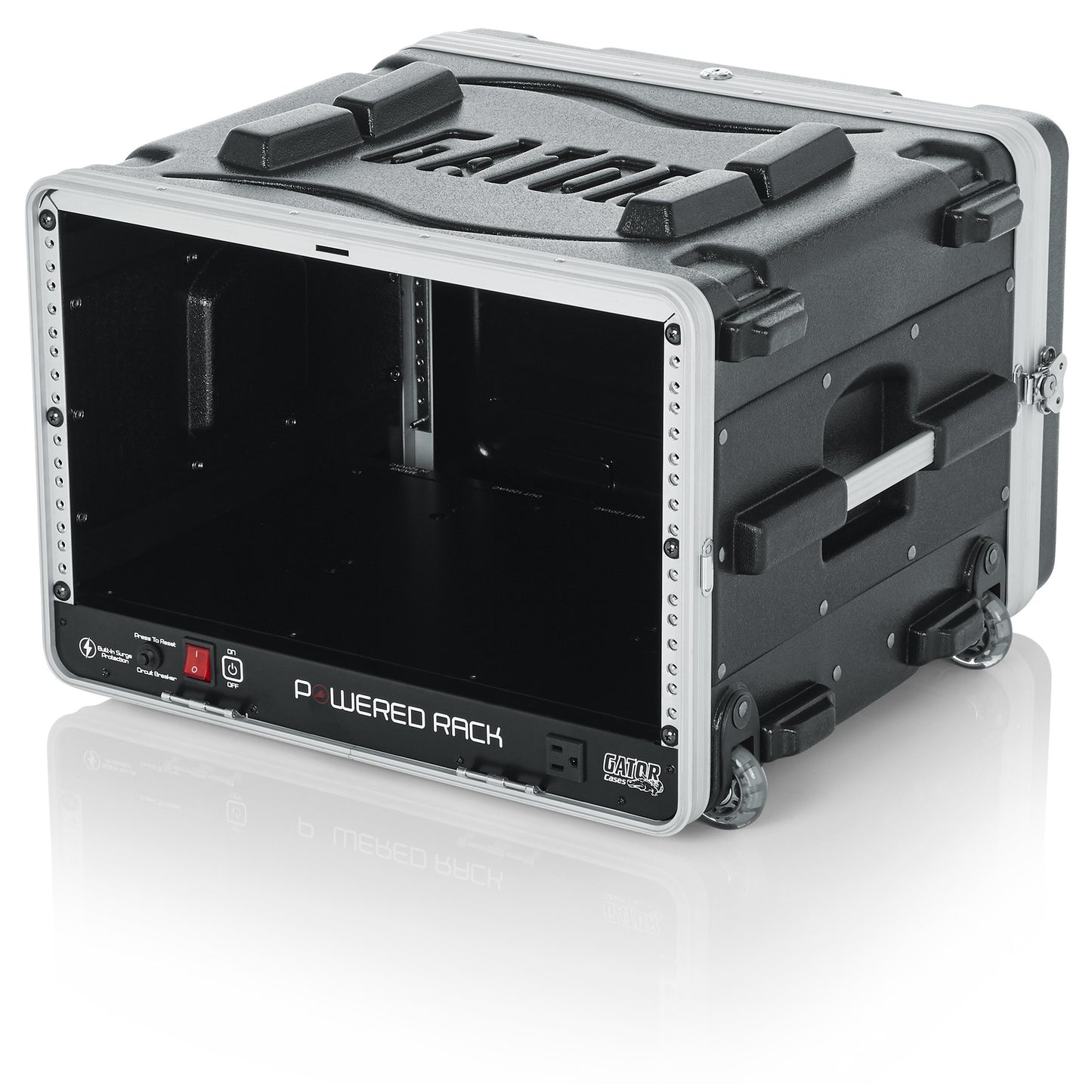 Gator GRR-6PL-US Powered Rolling Rack Case | 6U