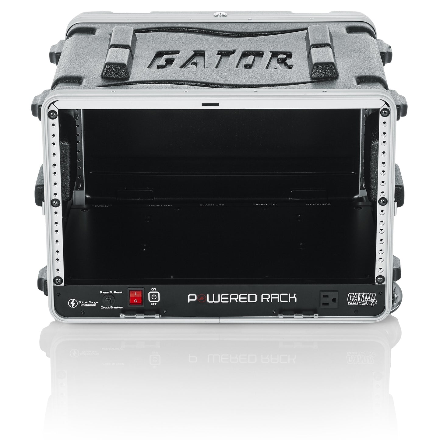 Gator GRR-6PL-US Powered Rolling Rack Case | 6U