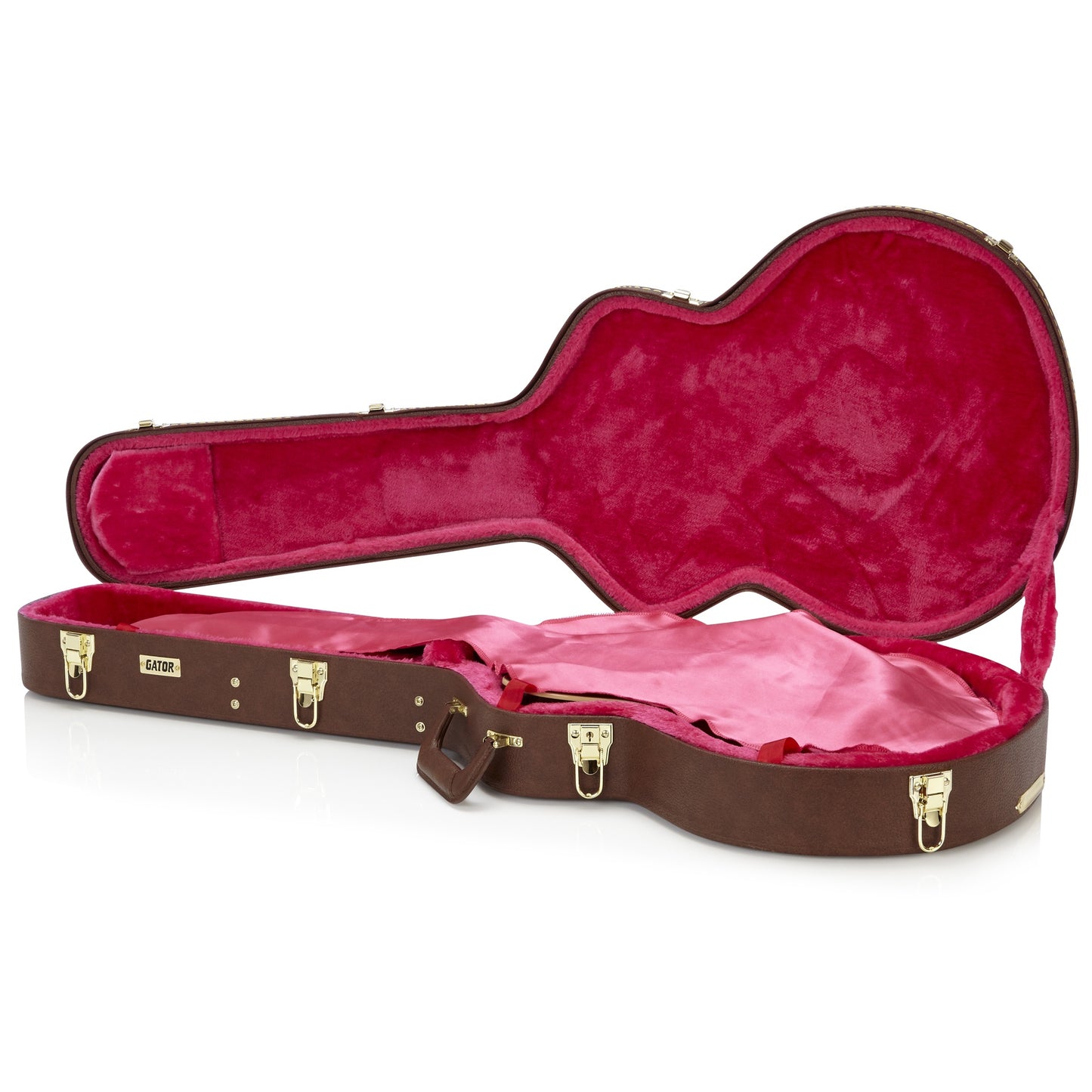 Gator GW-335-BROWN Semi-Hollow Guitar Deluxe Wood Case