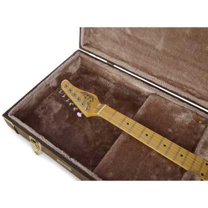 Gator GW-ELECT-VIN Electric Guitar Deluxe Wood Case In Vintage Brown