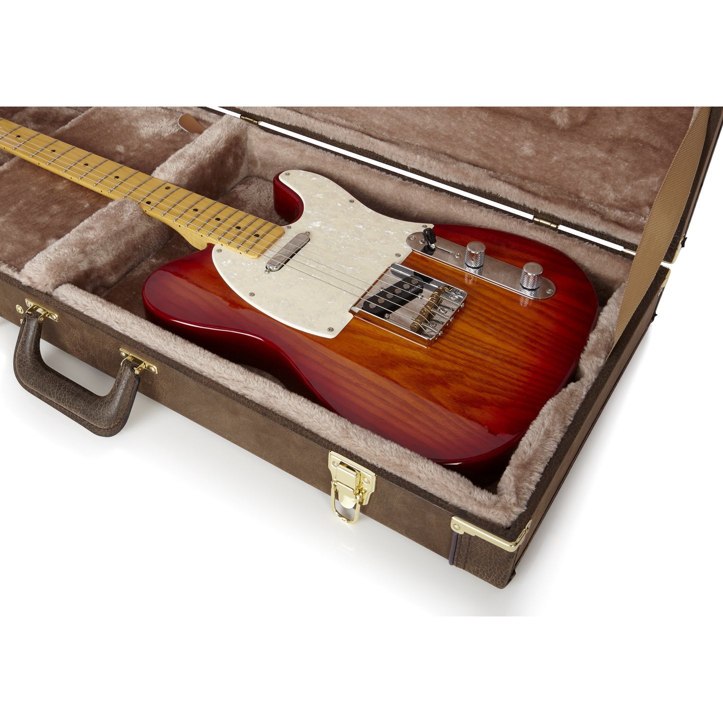 Gator GW-ELECT-VIN Electric Guitar Deluxe Wood Case In Vintage Brown