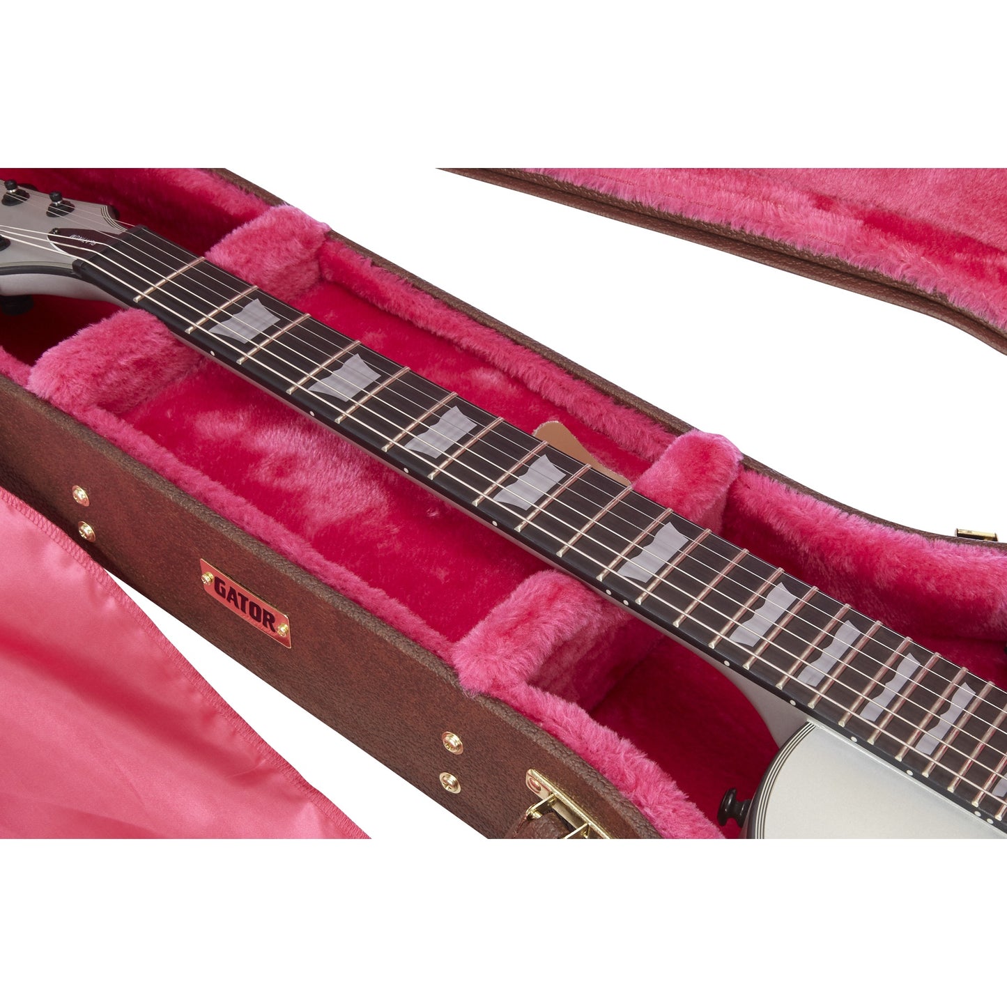Gator GW-LP-BROWN Gibson Les Paul Deluxe Wood Guitar Case | Brown