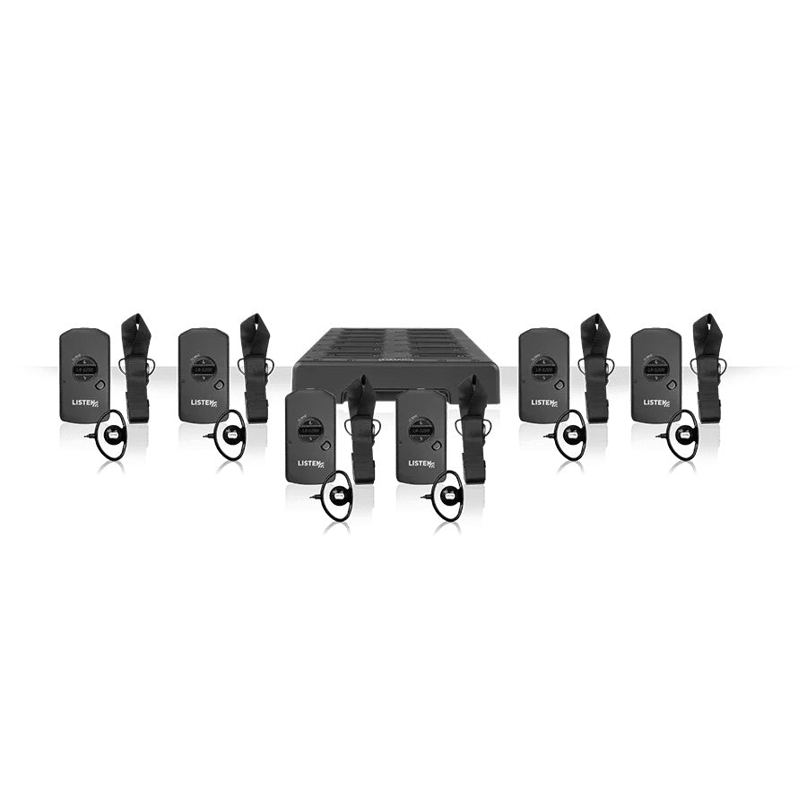 Listen Technologies Advanced Intelligent DSP Receiver Pack | RF (72 MHz) | 6-Pack
