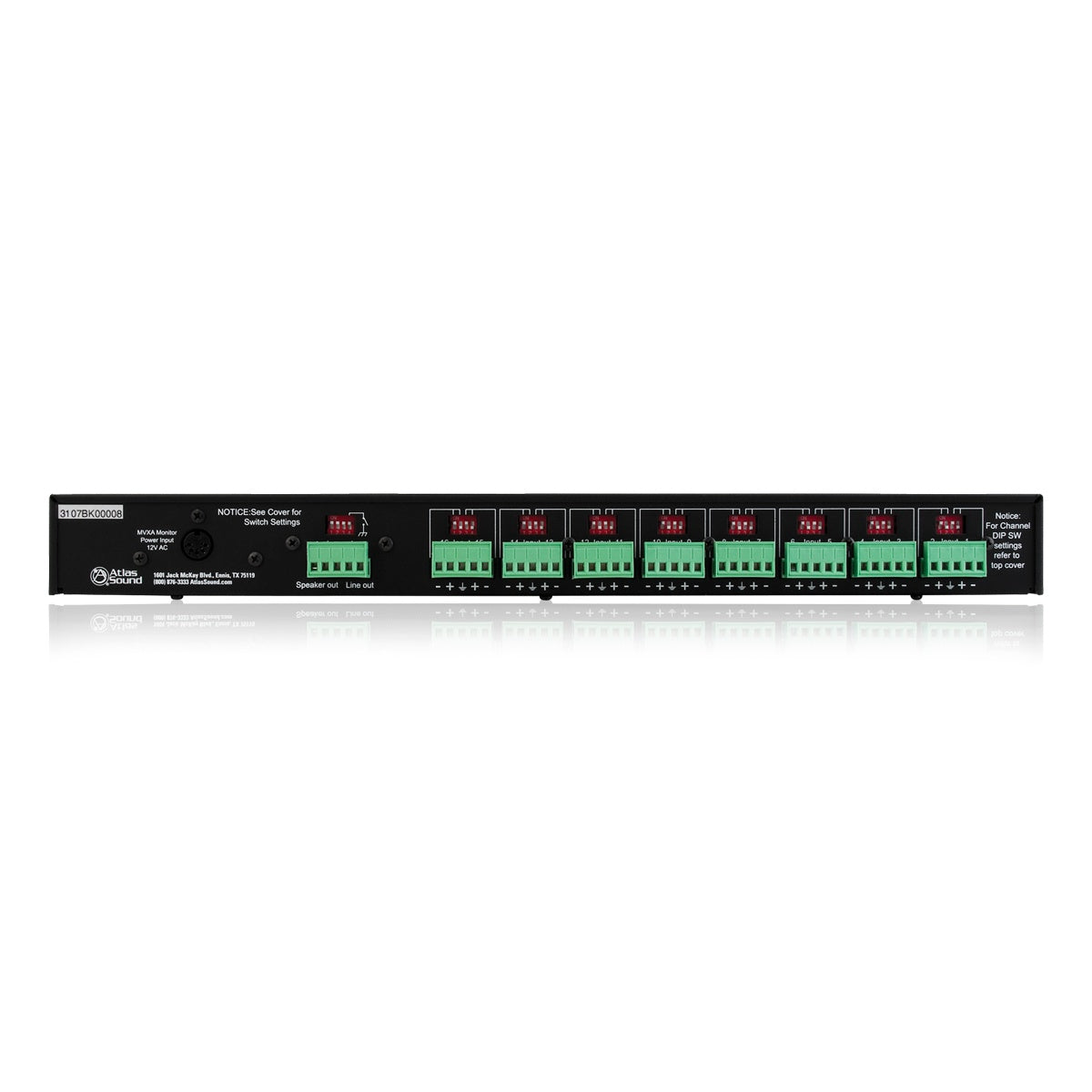 AtlasIED MVXA-2016 16-Channel Active Audio Monitor Panel