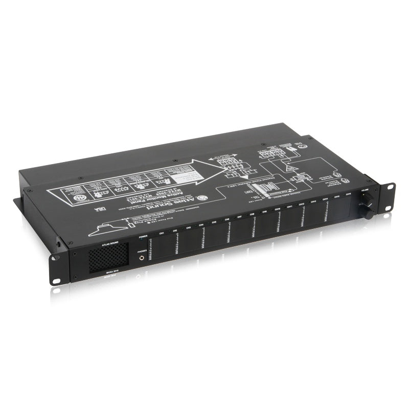 AtlasIED MVXA-2016 16-Channel Active Audio Monitor Panel