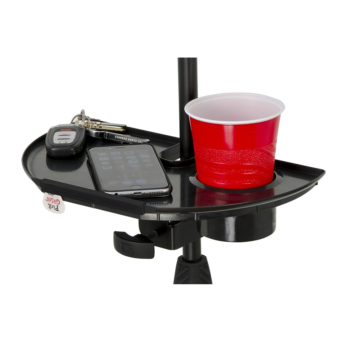Gator GFW-MICACCTRAY Mic Stand Accessory Tray With Drink Holder
