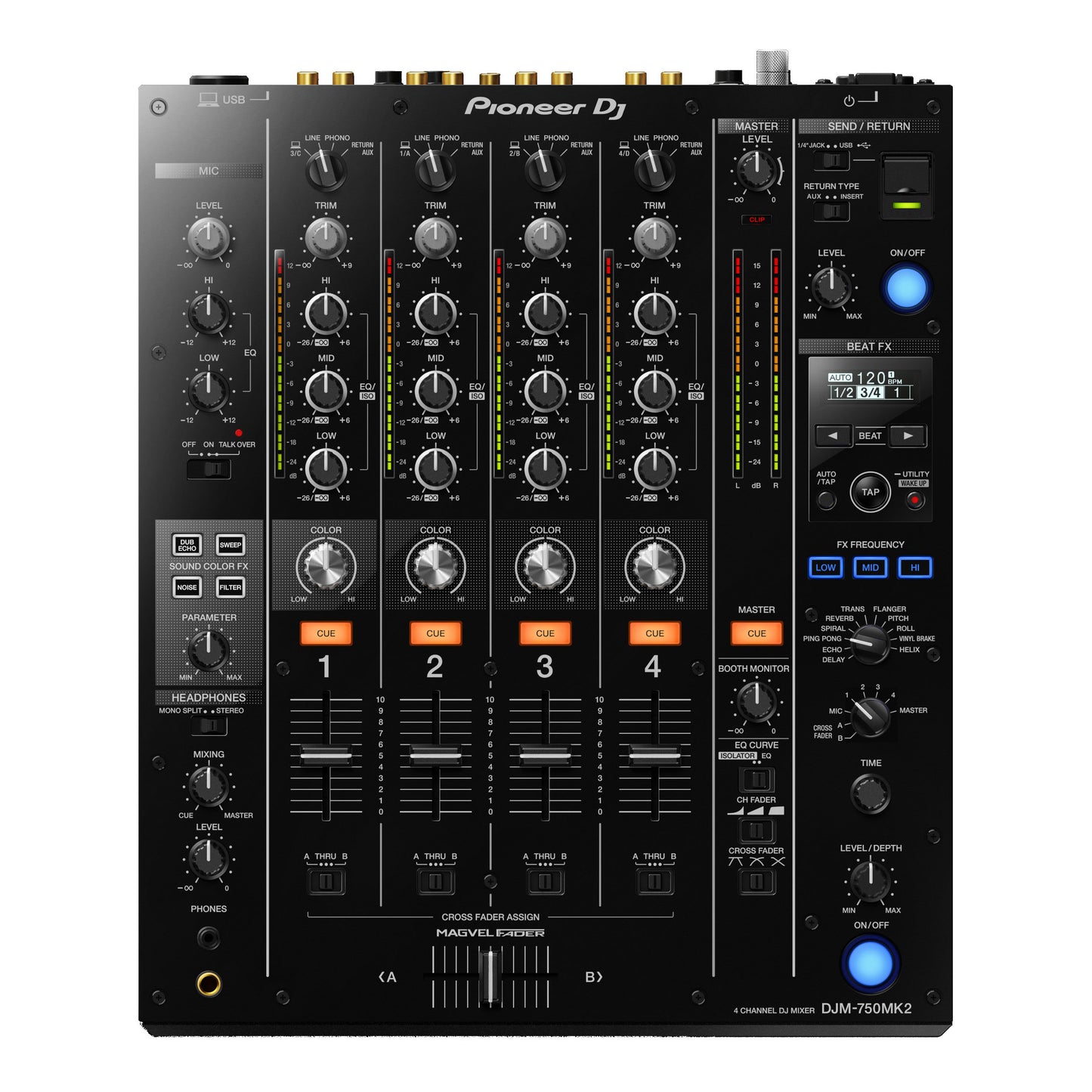 Pioneer DJ DJM-750MK2 4-Channel Performance DJ Mixer top