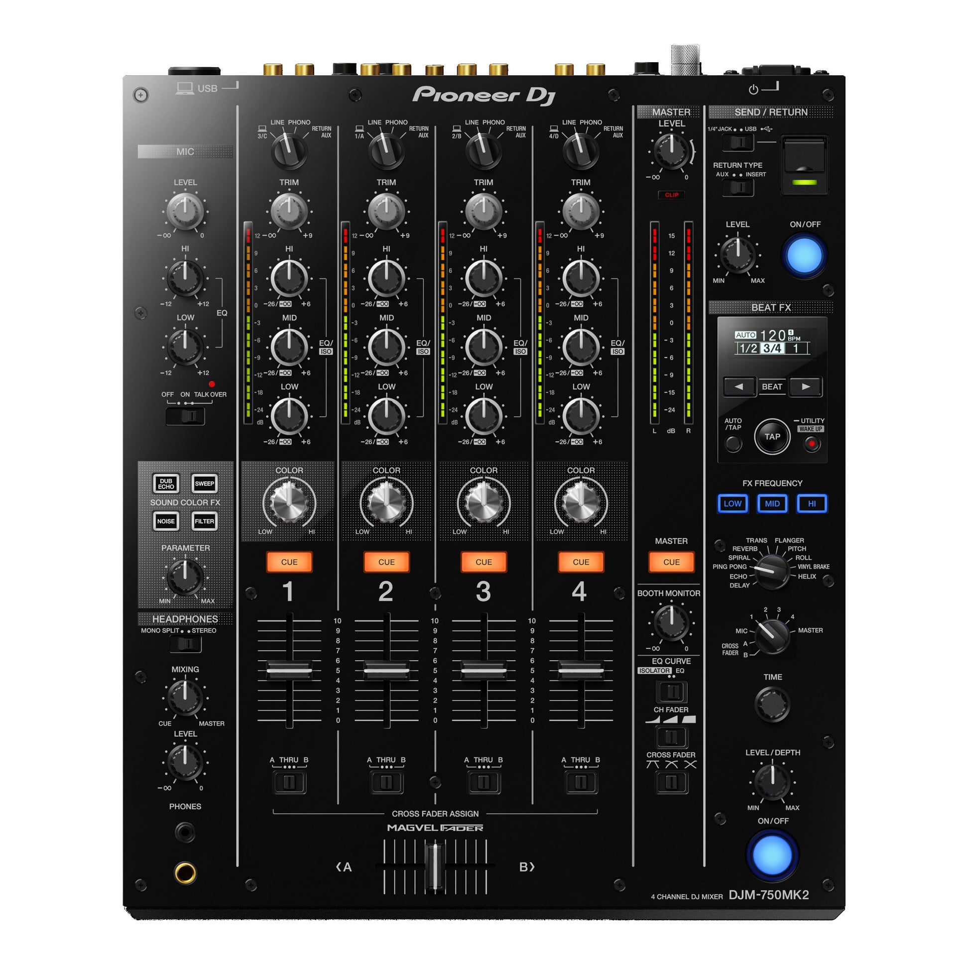 Pioneer DJ DJM-750MK2 4-Channel Performance DJ Mixer top