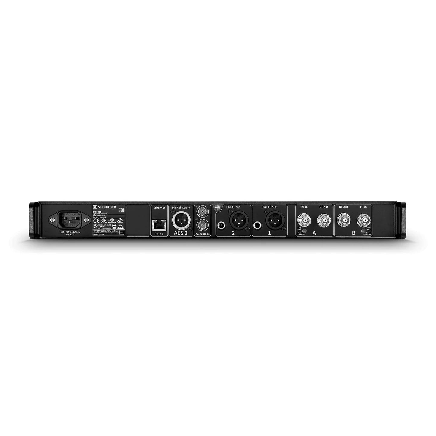 Sennheiser EM 6000 DANTE 2-Channel Digital Receiver With True Bit Diversity