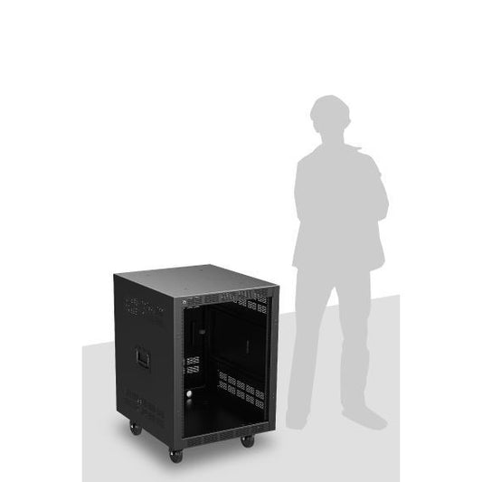 AtlasIED RX14-25 14RU Mobile Equipment Rack | 25" | No Front Door