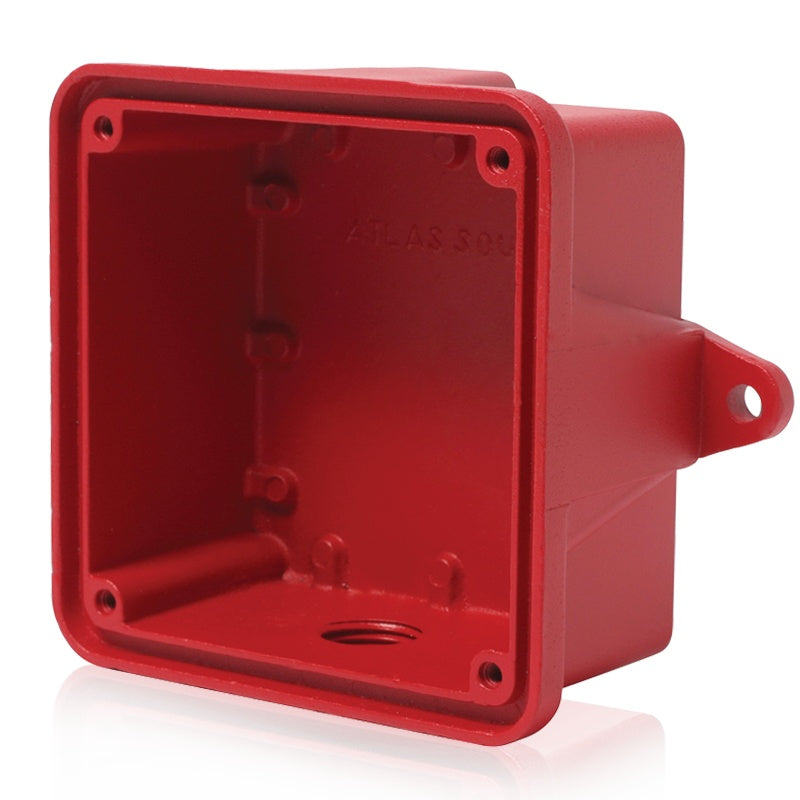 AtlasIED Surface Outdoor Enclosure for Voice/Tone Speakers Weatherproof Backbox | Red