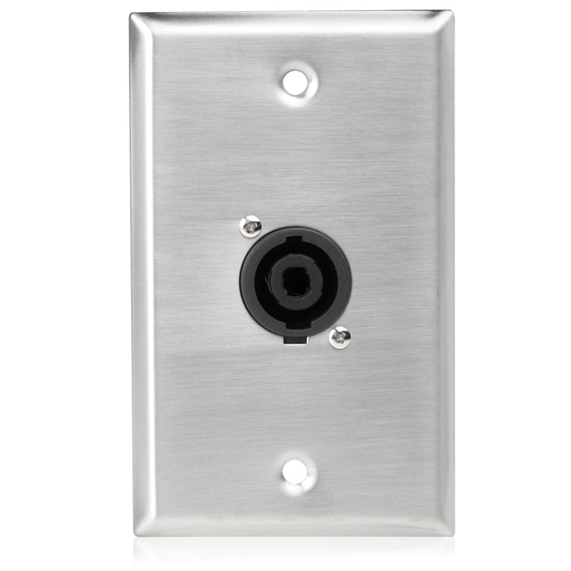 AtlasIED Single Gang Stainless Steel Plate with NL4MP 4 Pole Connector | 1