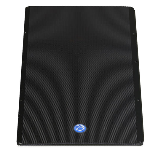 AtlasIED SM82GRILL-B black perforated replacement grille for SM82 speaker with blue logo badge