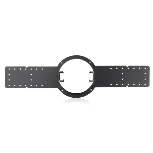 AtlasIED TR411 4" plaster mounting ring front view with perforated flat bracket arms