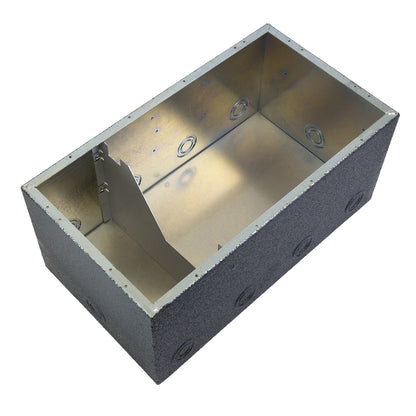 Ace Backstage Wet Isolated Back Box for Stage Pockets Steel Rough-In | Double Wide | 8"