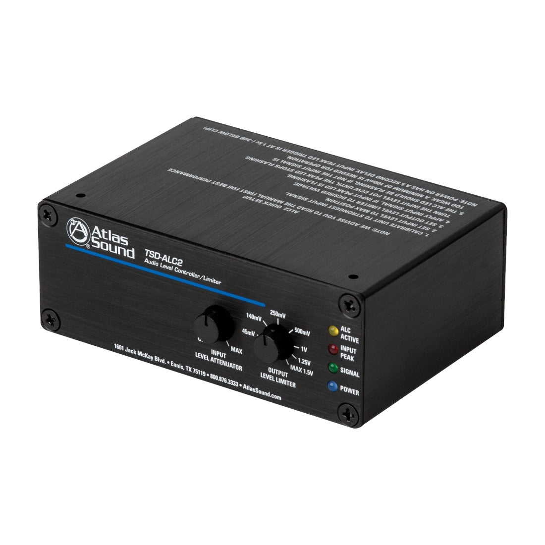 AtlasIED TSD-ALC2 2-Channel Auto Audio Level Controller Limiter