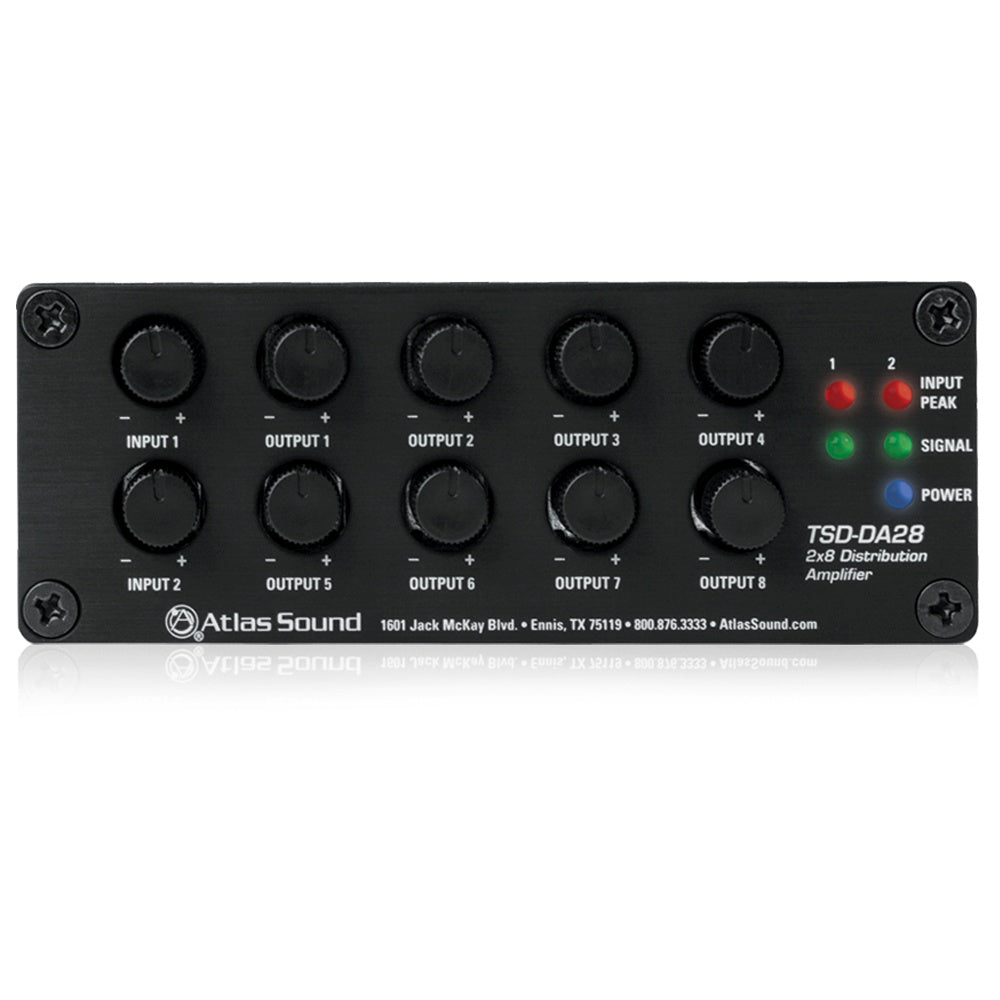 AtlasIED TSD Distribution Amplifier Isolated Signal Distribution | 2 x 8