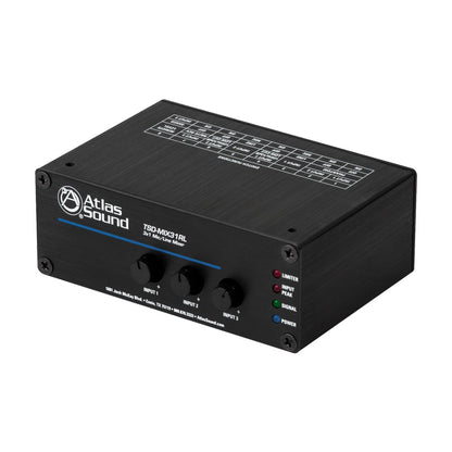 AtlasIED TSD-MIX31RL 3x1 Mic and Line Mixer With Priority Paging