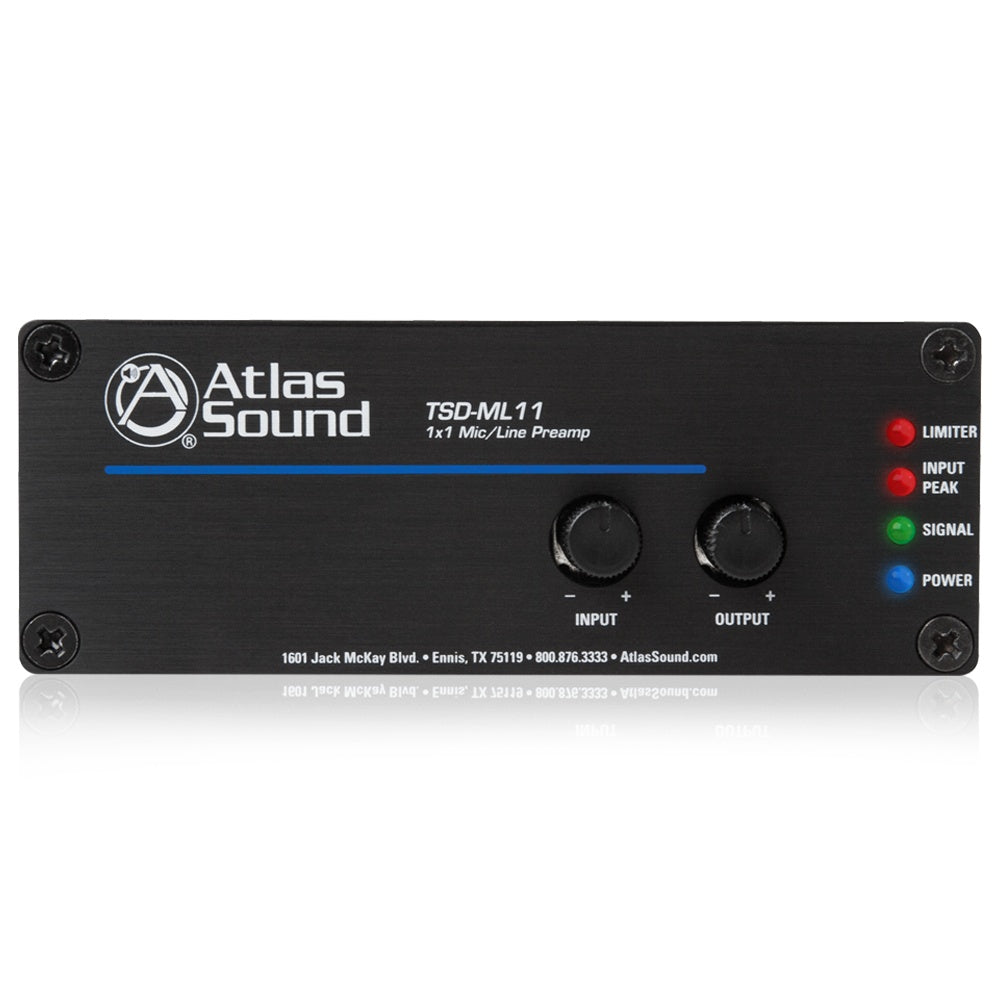AtlasIED TSD-ML11 Mic Line Preamp With EQ and Limiter