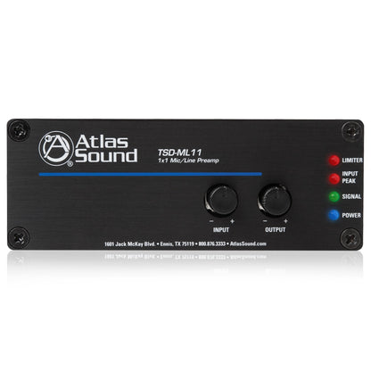 AtlasIED TSD-ML11 Mic Line Preamp With EQ and Limiter
