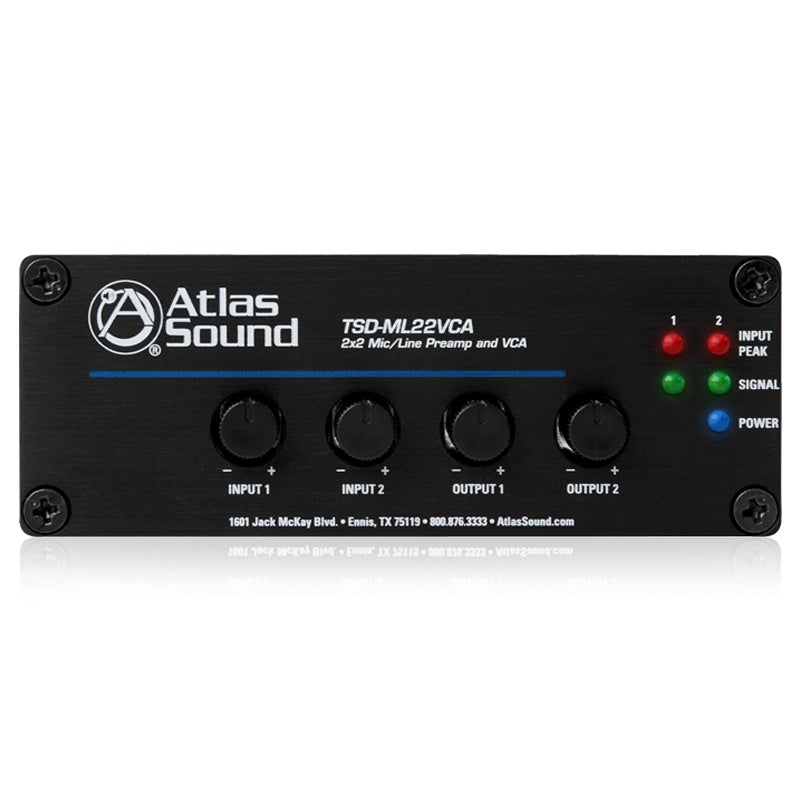 AtlasIED TSD-ML22VCA 2-Channel Mic/Line Preamp With True VCA