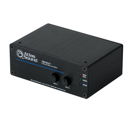 AtlasIED TSD-RL21 Two Channel Mic Line Mixer for Paging and BGM