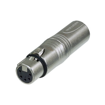 Neutrik NEUNA3M5F XLR 3-Pin Male to 5-Pin Female DMX Adapter