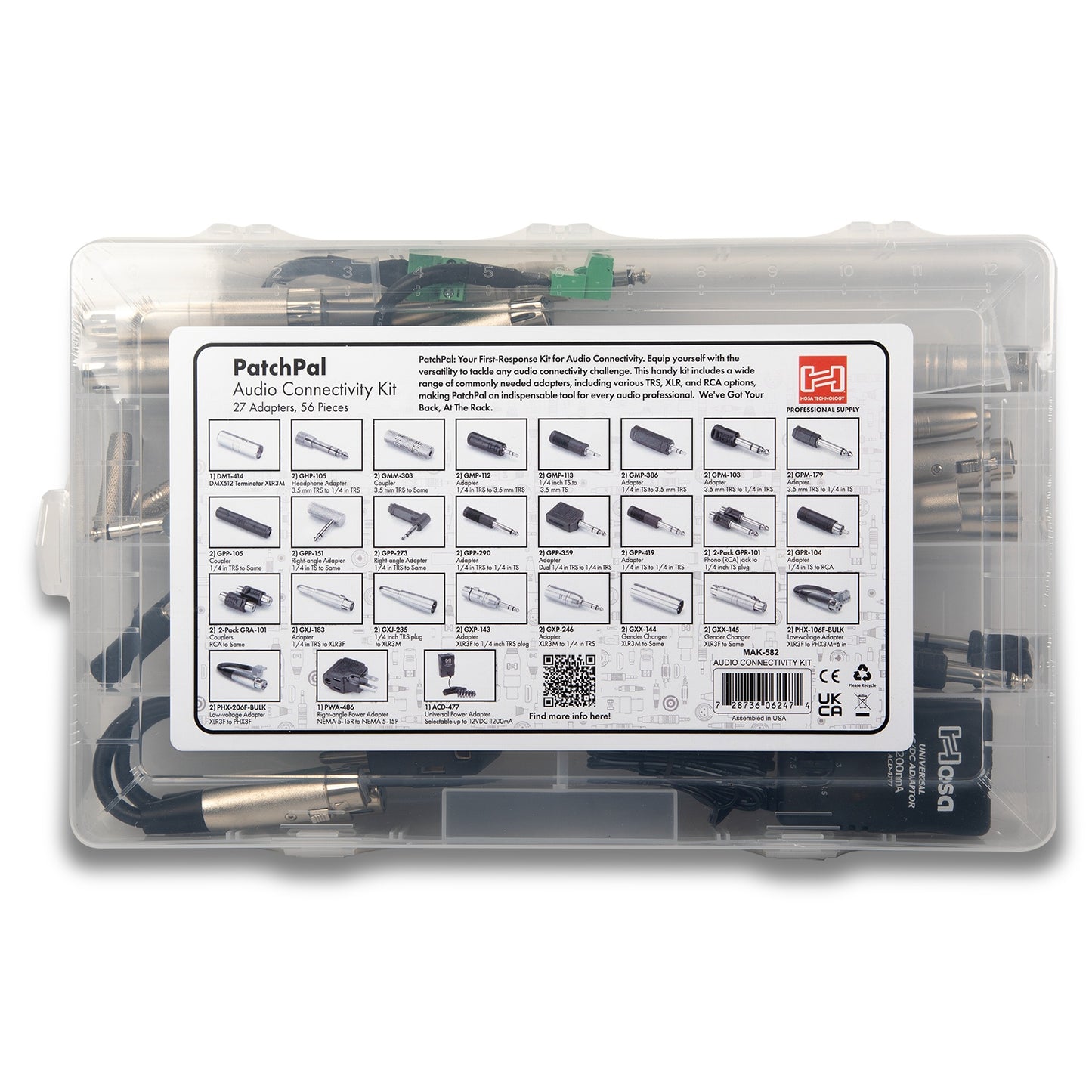 Hosa MAK-582 PatchPal Multi Adapter Kit for Audio and DMX