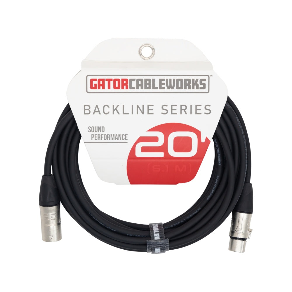 Gator Backline XLR Microphone Cable | 20'