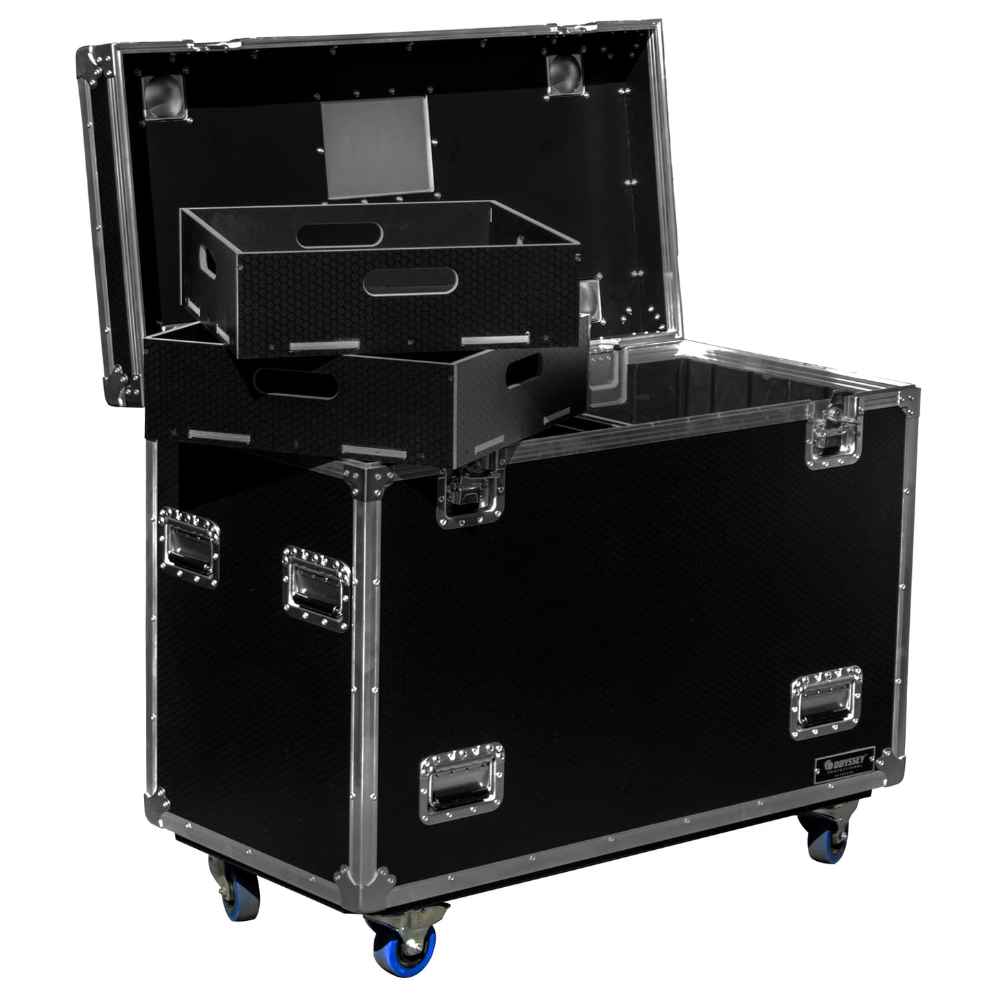 Odyssey OPT452230WPT2 Professional Black Hex Board Utility Tour Trunk Case with Caster Wheels