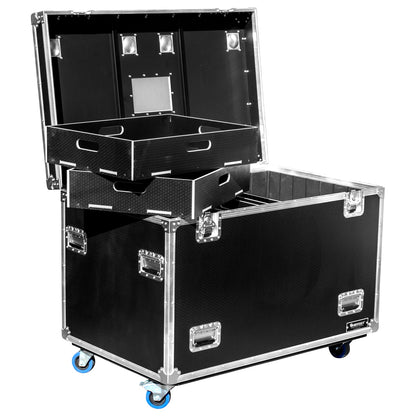 ODYSSEY OPT483036WPT2 Professional Black Hex Board Utility Tour Trunk Case with Caster Wheels