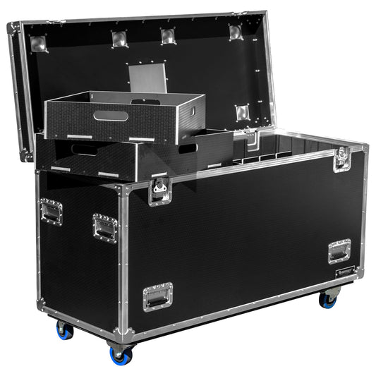 ODYSSEY OPT602436WPT2 Professional Black Hex Board Utility Tour Trunk Case with Caster Wheels