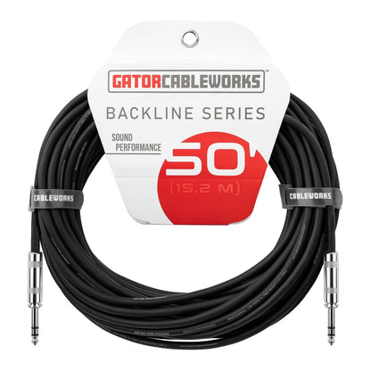 Gator Backline TRS ¼" Male To Male Balanced Patch Cable | 50'