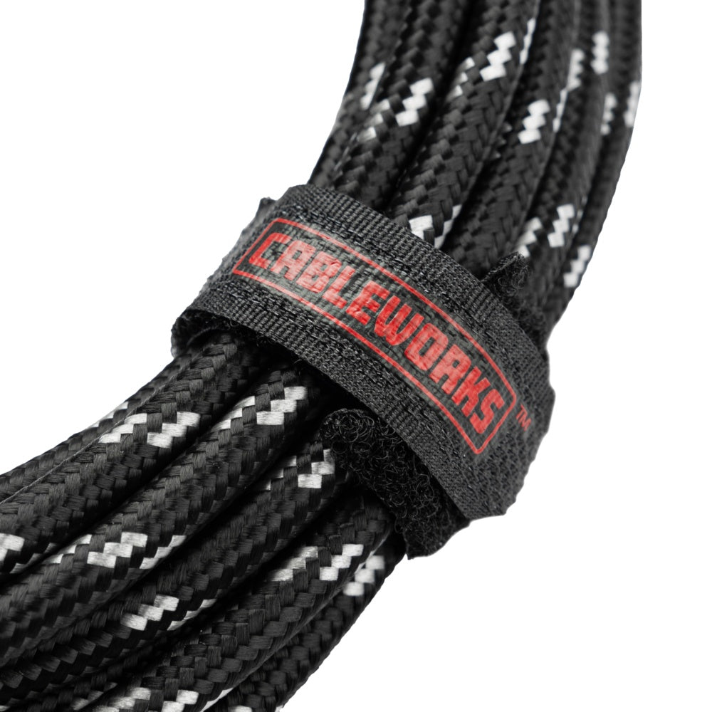 Gator GCWB-INS-10RABG Braided Instrument Cable | 10' | Black/Gray