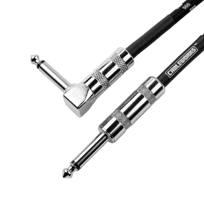 Gator GCWB-INS-10RABG Braided Instrument Cable | 10' | Black/Gray