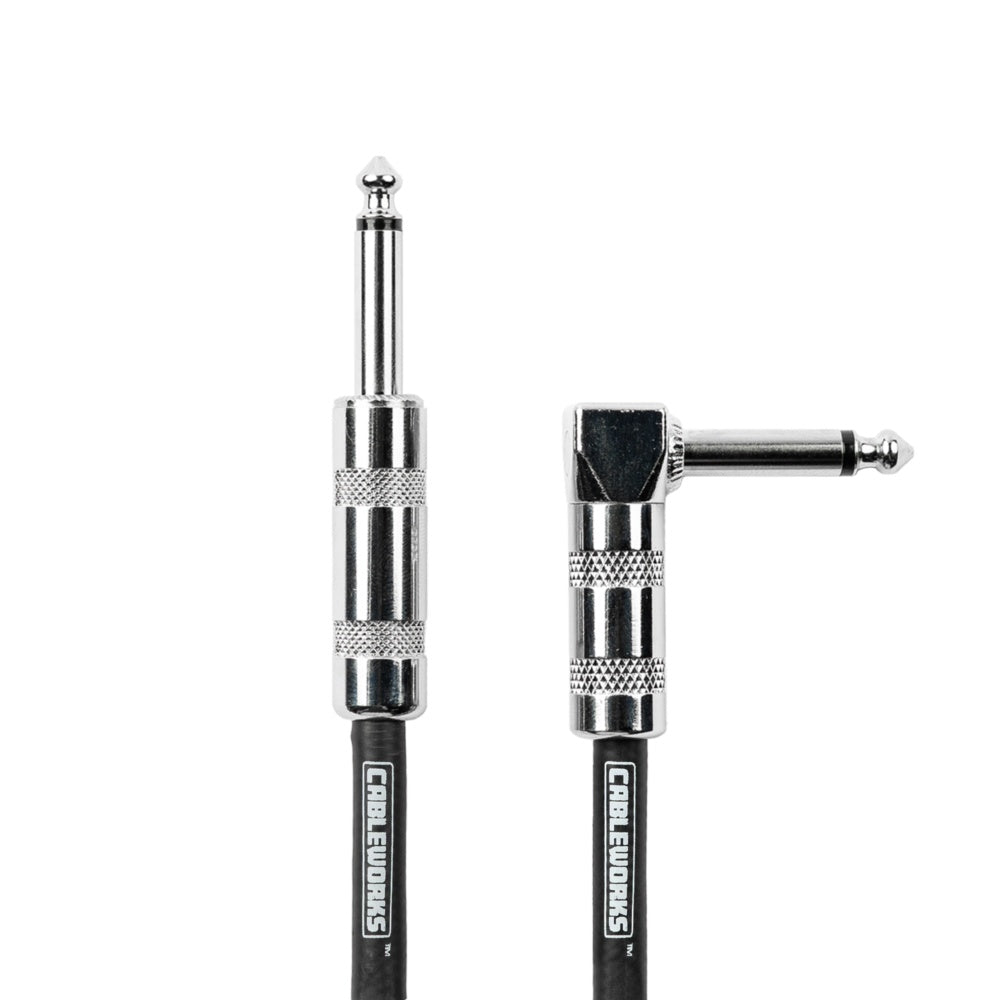 Gator GCWB-INS-10RABG Braided Instrument Cable | 10' | Black/Gray