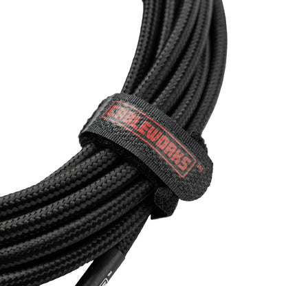 Gator Backline Straight To Right Angle Braided Instrument Cable | 20' | Black/Black