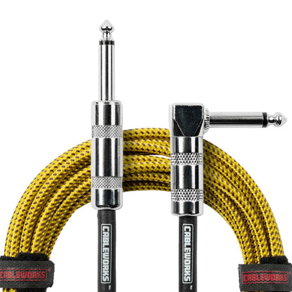 Gator GCWB-INS-20RABRY Braided Instrument Cable | 20' | Brown/Yellow