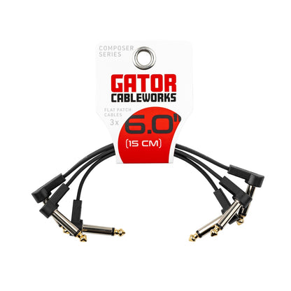 Gator GCWC-FPC6-3PK Flat Patch Cables | 6" | 3-Pack