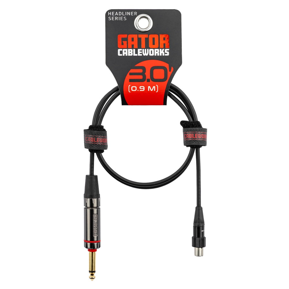 Gator GCWH-TA4F-3QT Headliner Straight Wireless Instrument Cable | 3'