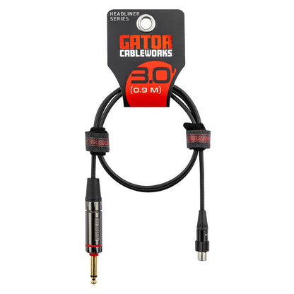 Gator GCWH-TA4F-3QT Headliner Straight Wireless Instrument Cable | 3'