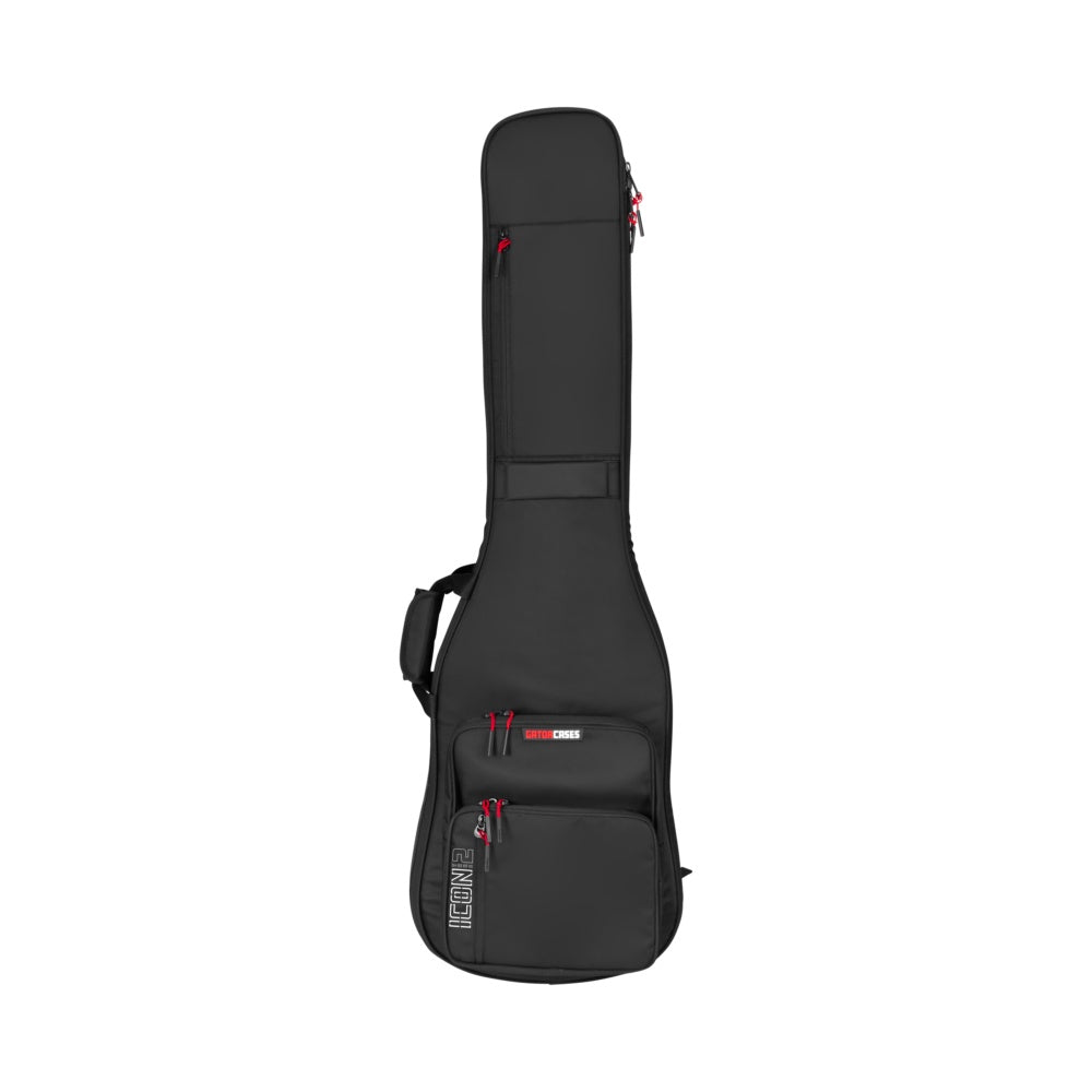 Gator G-ICONTTBASS-BLK Icon Take Two Series Dual Bass Guitar Travel Bag