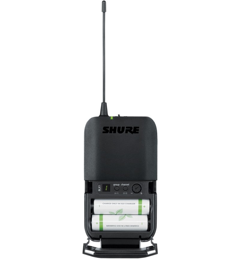 Shure BLX1288/CVL BLX1 Bodypack Transmitter back
