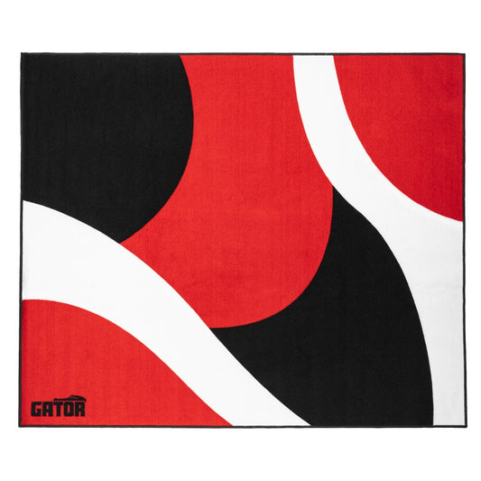 Gator GP-DRUMRUG-BKRW Drum Rug | 78" x 66"| Black, Red, White